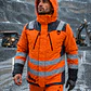 Parka Peregrin Orbital Hombre Alta Visibilidad Impermeable Salmon/Amarilla - Miniatura 3