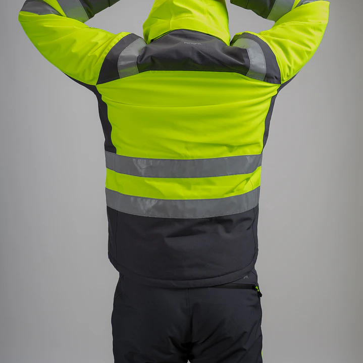 Parka Peregrin Orbital Hombre Alta Visibilidad Impermeable Salmon/Amarilla 6