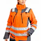 Parka Peregrin Orbital Mujer Alta Visibilidad Impermeable Salmon/Amarilla - Miniatura 1