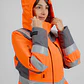 Parka Peregrin Orbital Mujer Alta Visibilidad Impermeable Salmon/Amarilla - Miniatura 6