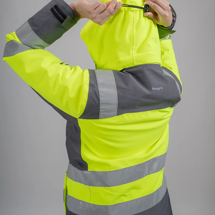 Parka Peregrin Orbital Mujer Alta Visibilidad Impermeable Salmon/Amarilla 10