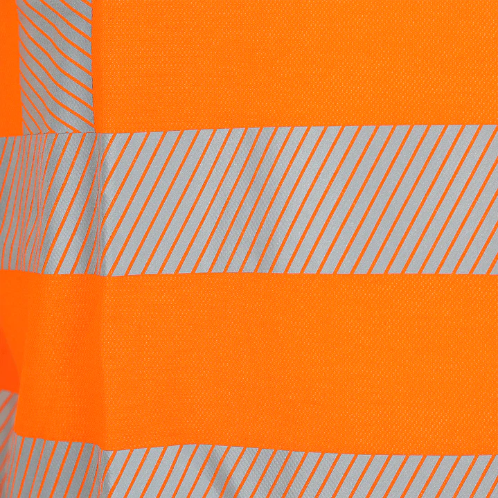 Polera Bicolor Naranja/Azul Dry Fit HV-100 UV Unisex 6