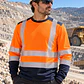 Polera Bicolor Naranja/Azul Dry Fit HV-100 UV Unisex - Miniatura 2
