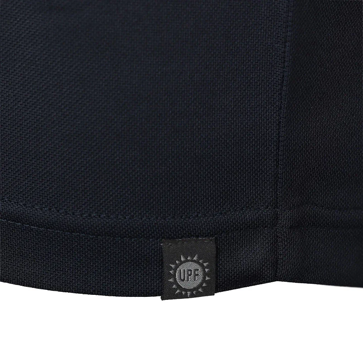 Polera Pique Bicolor Naranja/Azul Dry Fit HV-100 UV Unisex 5