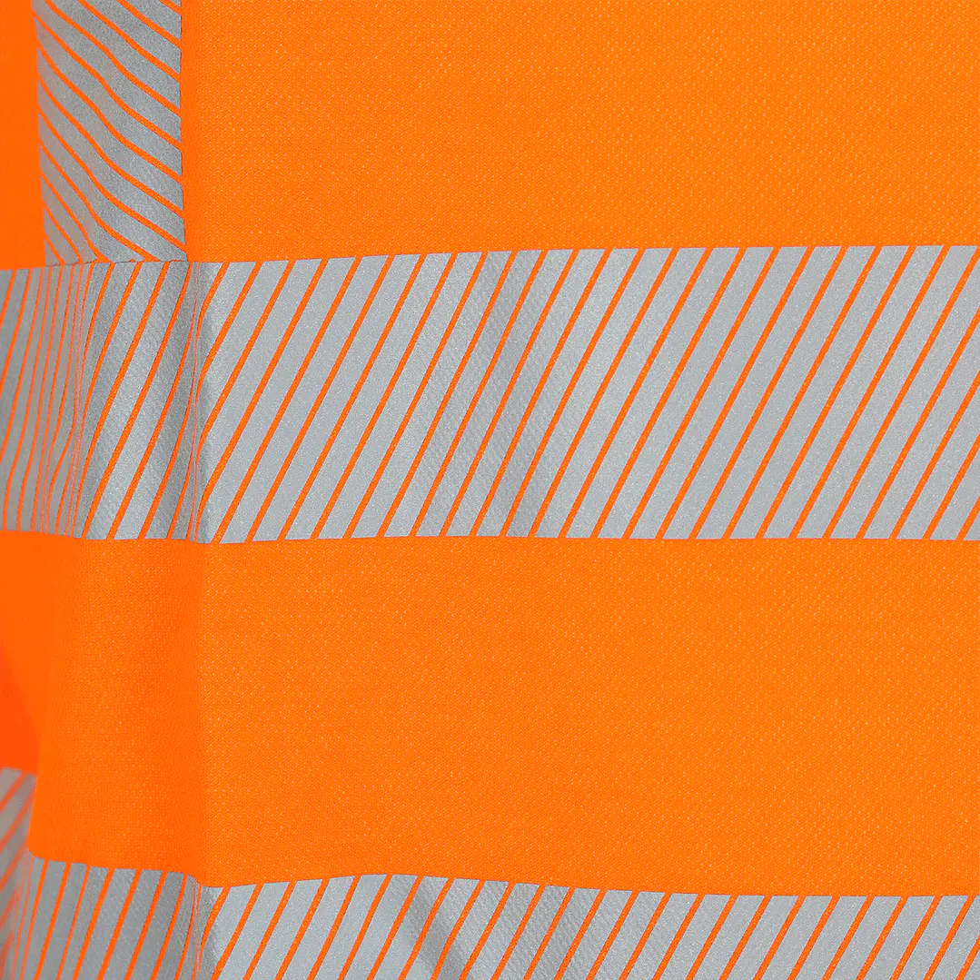 Polera Pique Bicolor Naranja/Azul Dry Fit HV-100 UV Unisex 6