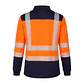 Polera Pique Bicolor Naranja/Azul Dry Fit HV-100 UV Unisex - Miniatura 4