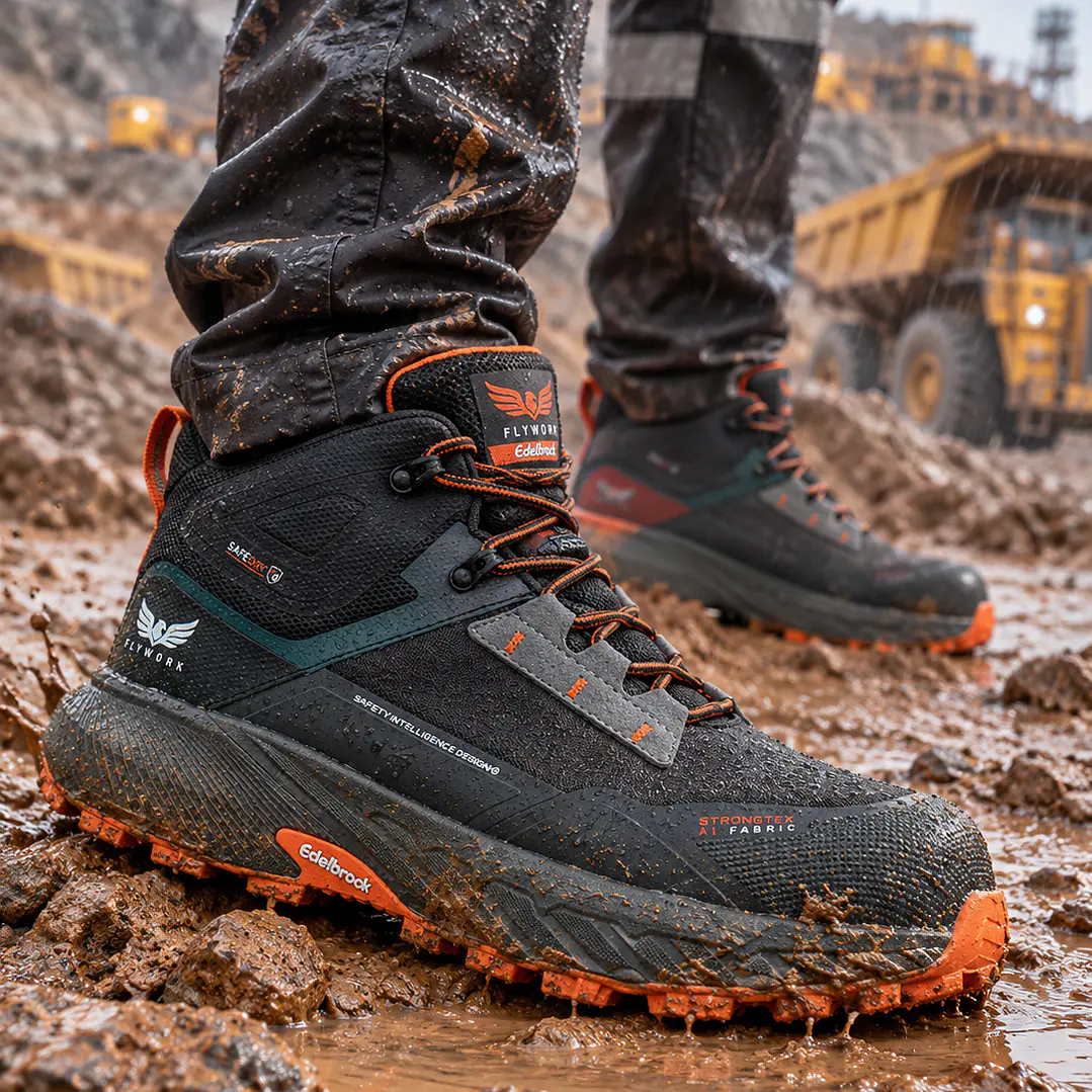 Botín Fénix Waterproof Fly Work WP Black Orange Edelbrock 3