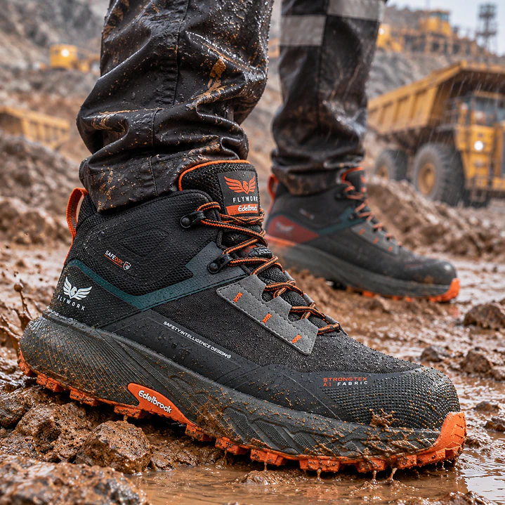 Botín Fénix Waterproof Fly Work WP Black Orange Edelbrock 3