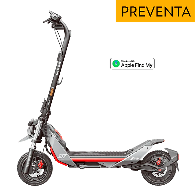 Scooter Eléctrico Segway ZT3 Pro - 40 km/h Vel. Máx y 70 km Aut. Máx - Negro/Rojo (PREVENTA)