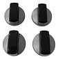 Perilla Gris/negro Original Para Estufa Continental X 4 Unds - Miniatura 1