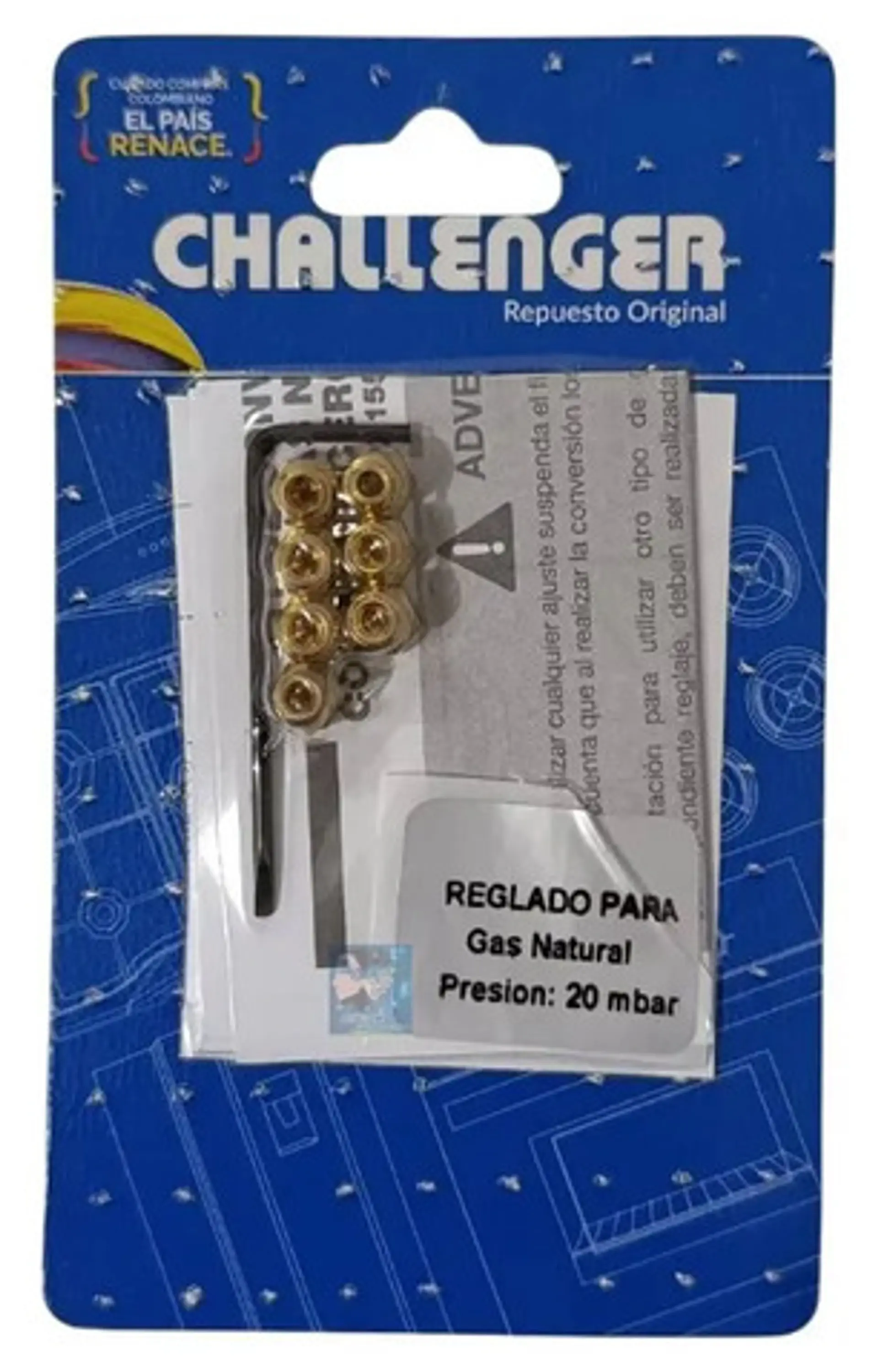 Kit Inyectores Gn Para Estufa Challenger 4 O 5 Ptos. 1