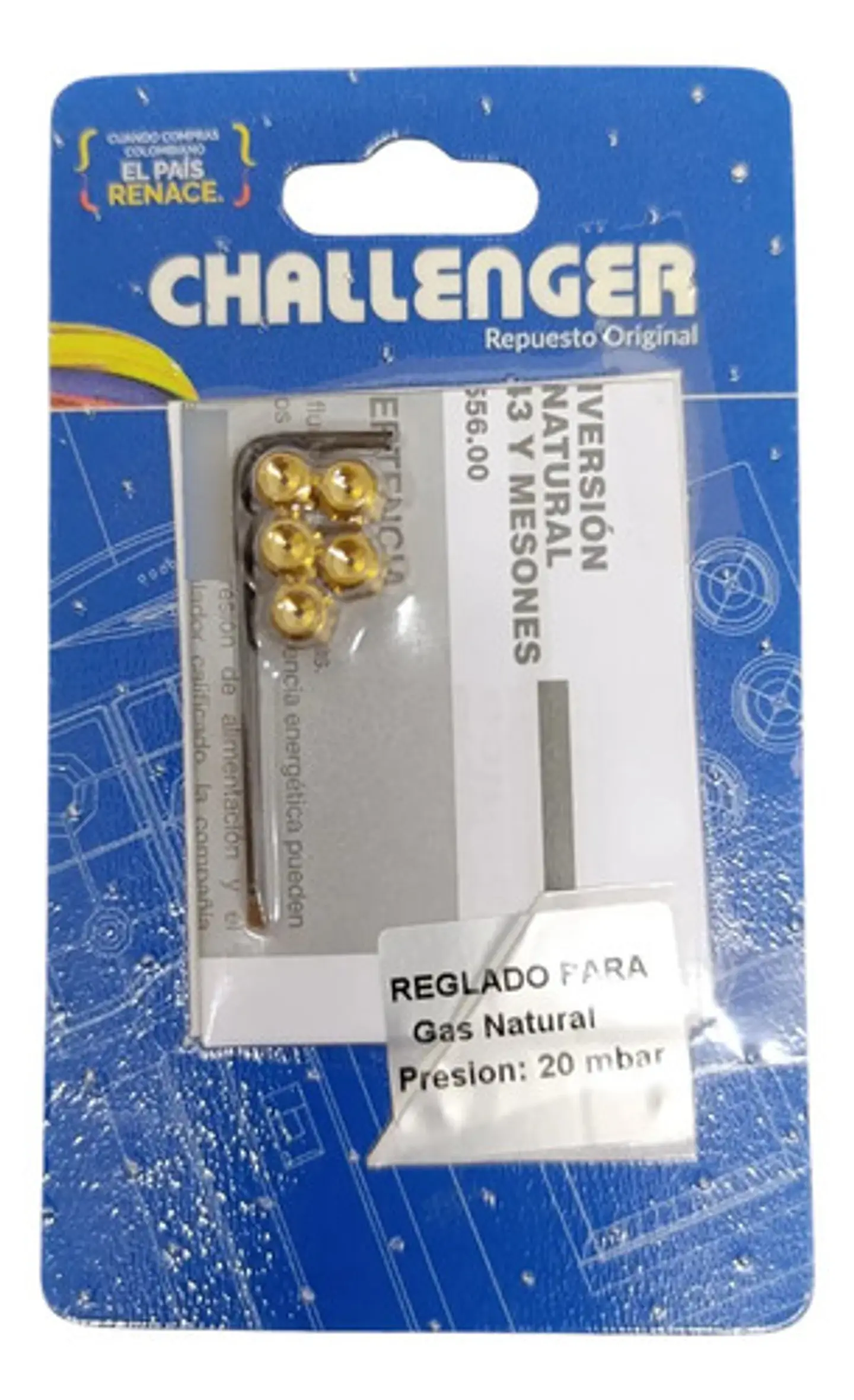 Kit Inyectores Gn Para Estufa Challenger Sp6043 Y Mesones 1