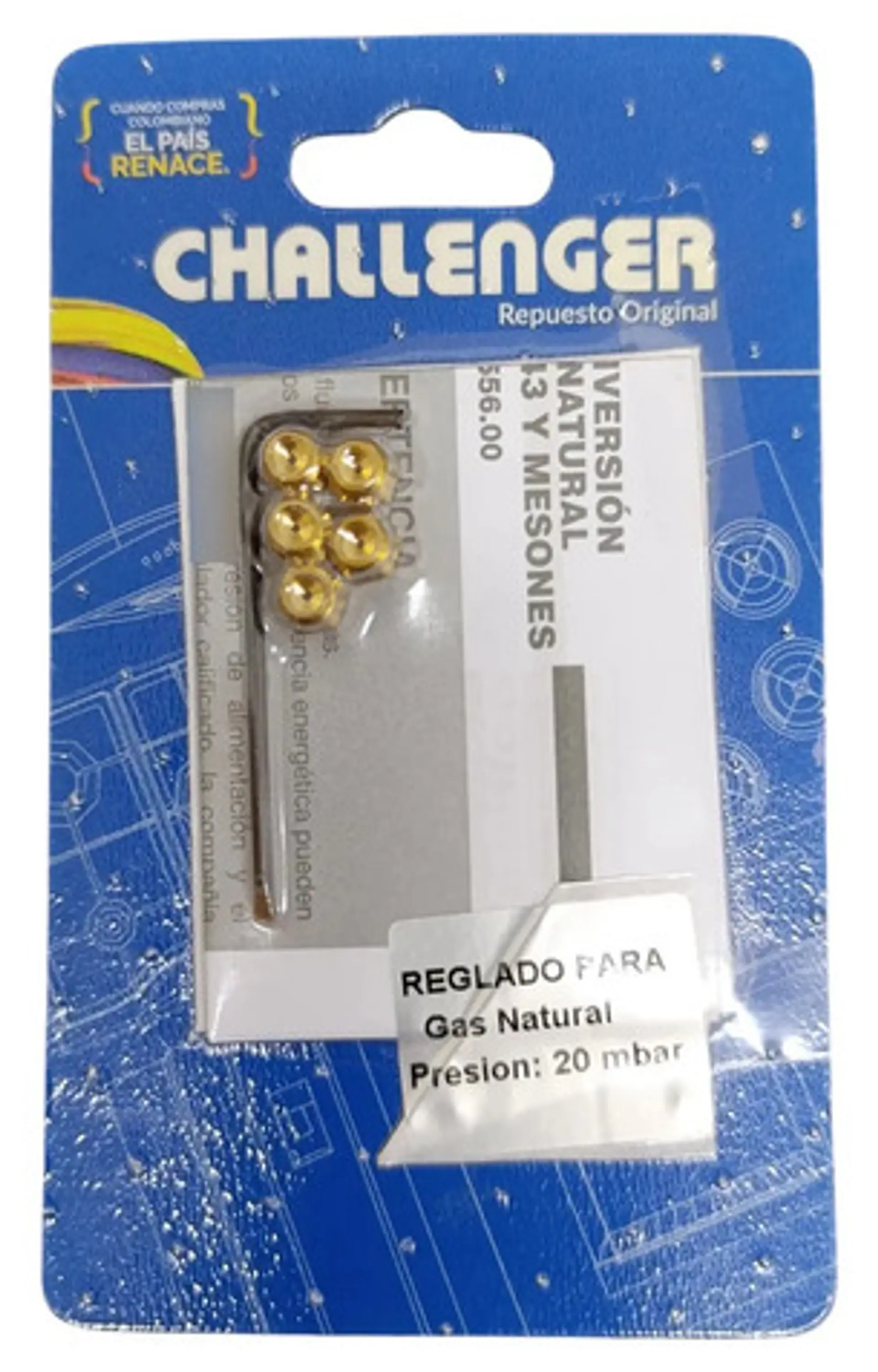 Kit Inyectores Gn Para Estufa Challenger Sp6043 Y Mesones 1