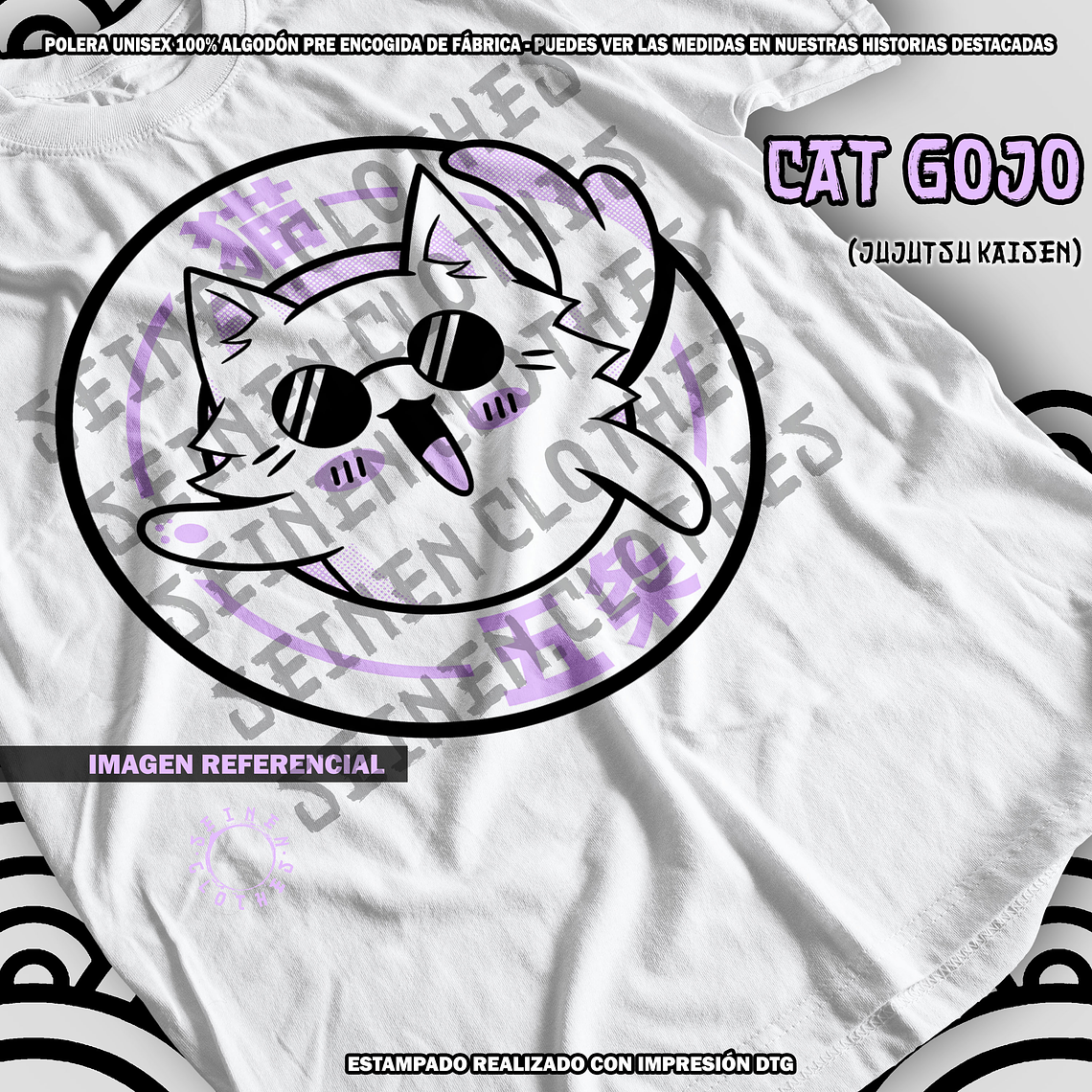 Polera Cat Gojo - Jujutsu Kaisen [B] 1
