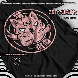 Polera Cat Sukuna - Jujutsu Kaisen [N]
