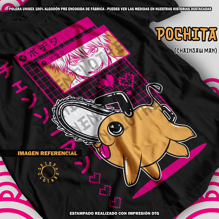 Polera Pochita - Chainsaw Man [N] 1