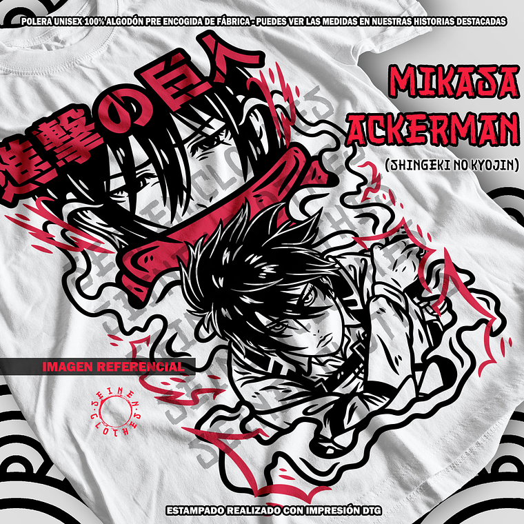 Polera Mikasa Ackerman - Shingeki No Kyojin [B] 1