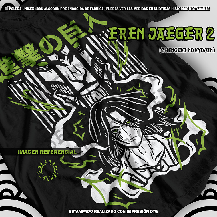 Polera Eren Jaeger 2 - Shingeki No Kyojin [N] 1