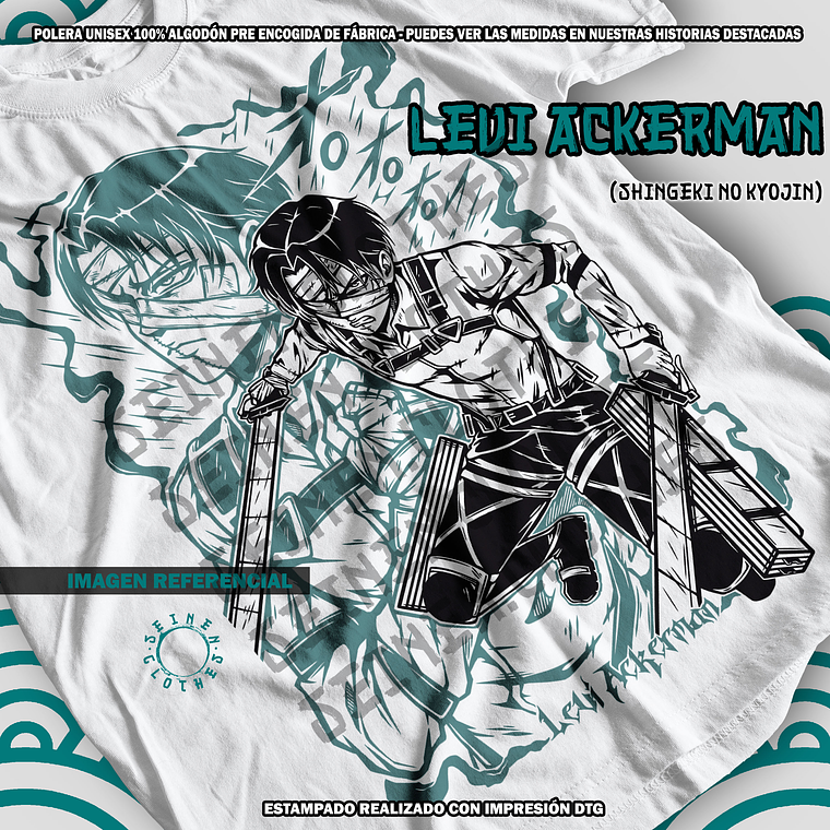Polera Levi Ackerman - Shingeki No Kyojin [B] 1