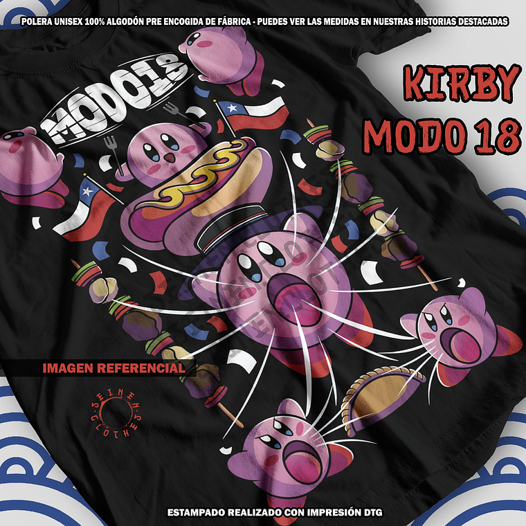 Polera Kirby Modo 18 - Fiestas Patrias [N] 1