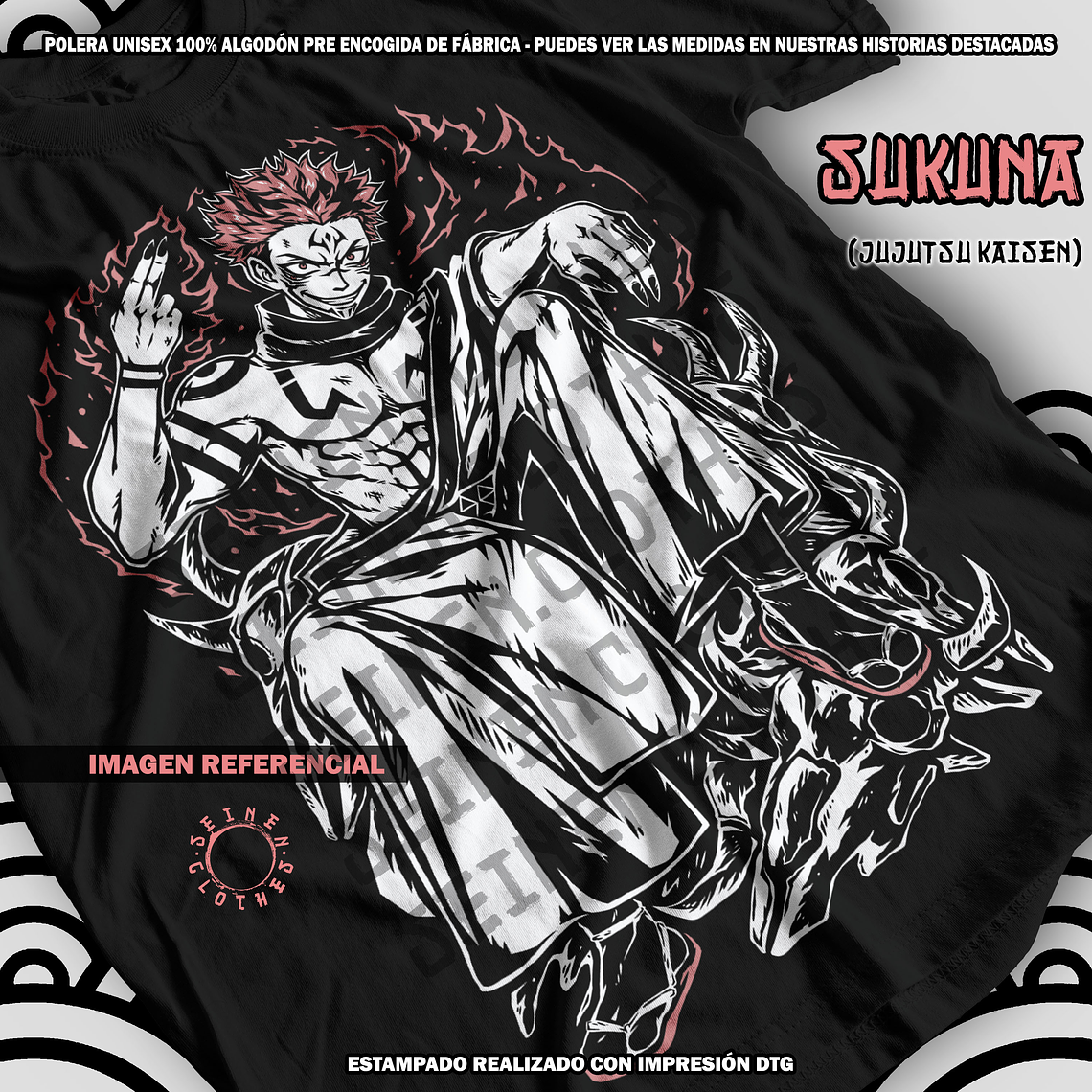Polera Sukuna - Jujutsu Kaisen [N] 1