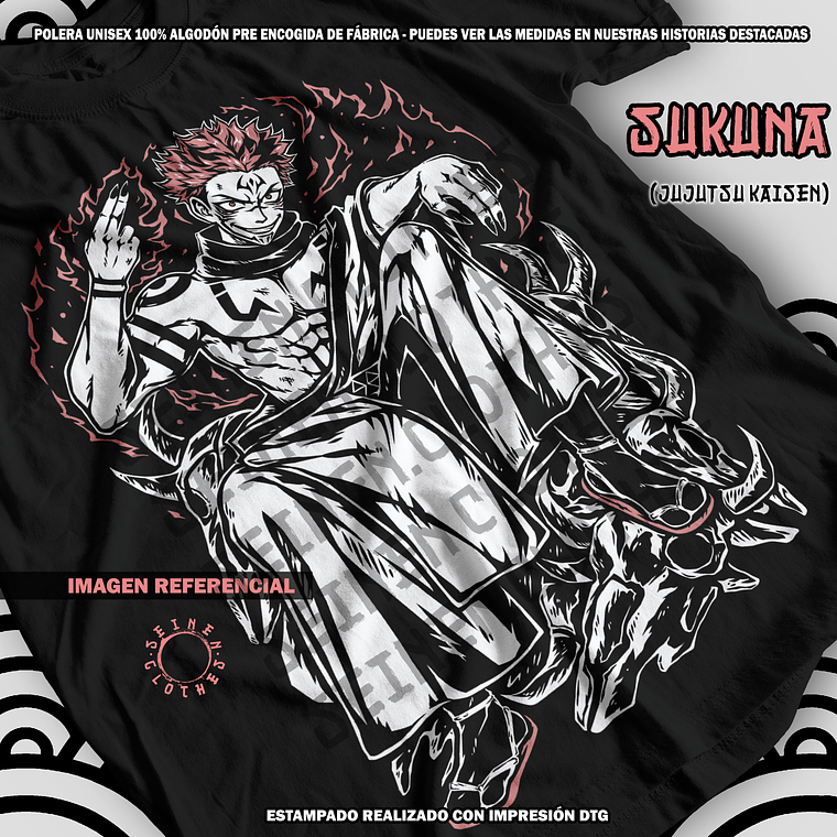 Polera Sukuna - Jujutsu Kaisen [N] 1