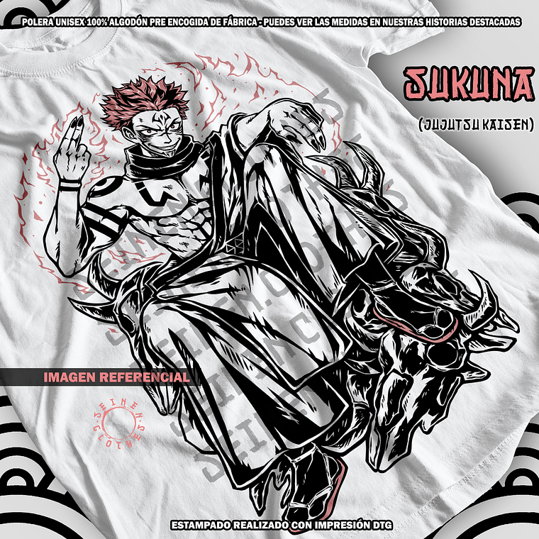 Polera Sukuna - Jujutsu Kaisen [B] 1