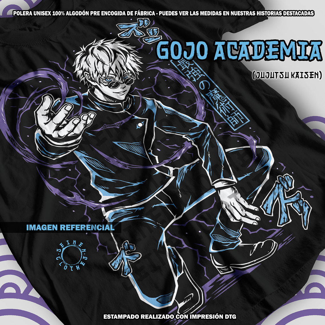 Polera Satoru Gojo Academia - Jujutsu Kaisen [N] 1