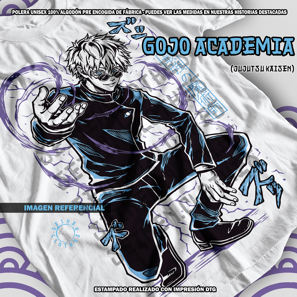 Polera Satoru Gojo Academia - Jujutsu Kaisen [B] 1