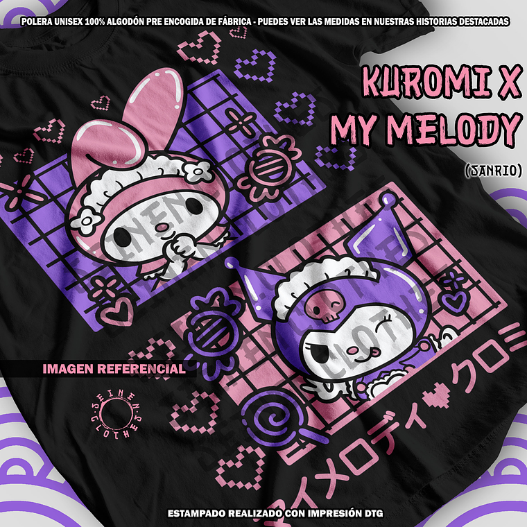 Polera Kuromi x My Melody - Sanrio [N] 1