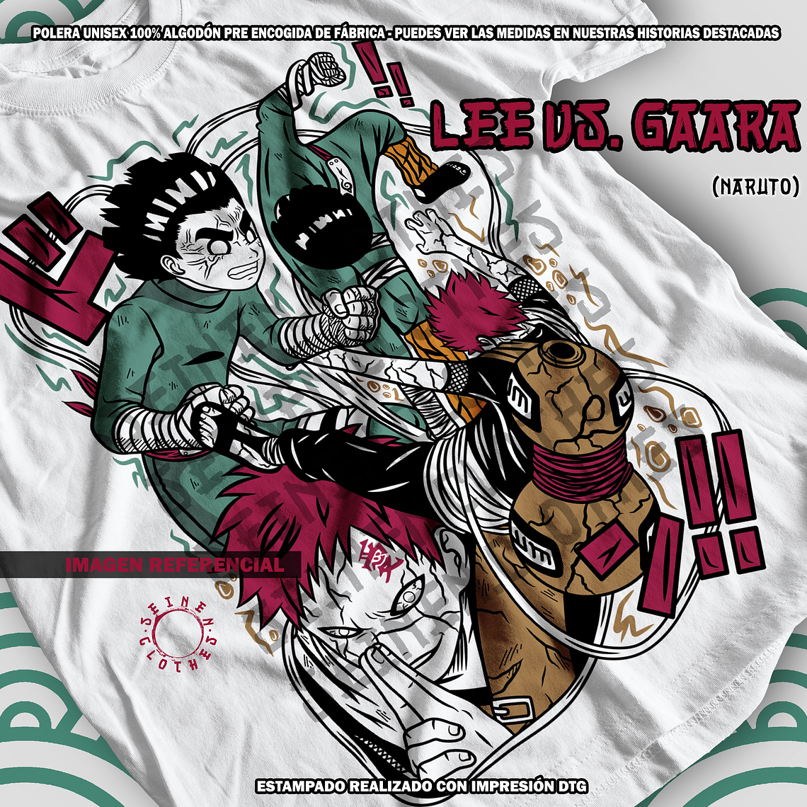 Polera Rock Lee vs. Gaara - Naruto [B] 1