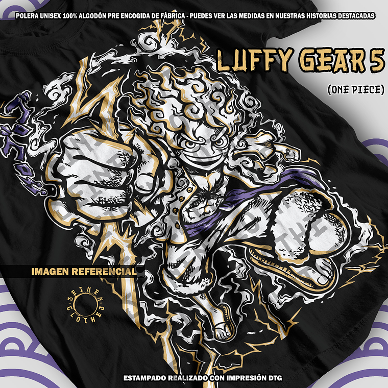 Polera Luffy Gear 5 - One Piece [N] 1