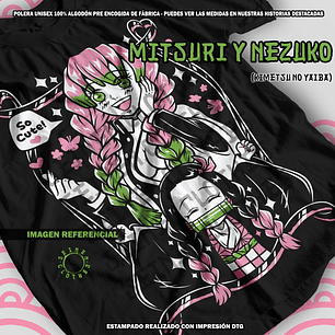 Polera Mitsuri y Nezuko - Kimetsu No Yaiba [N]