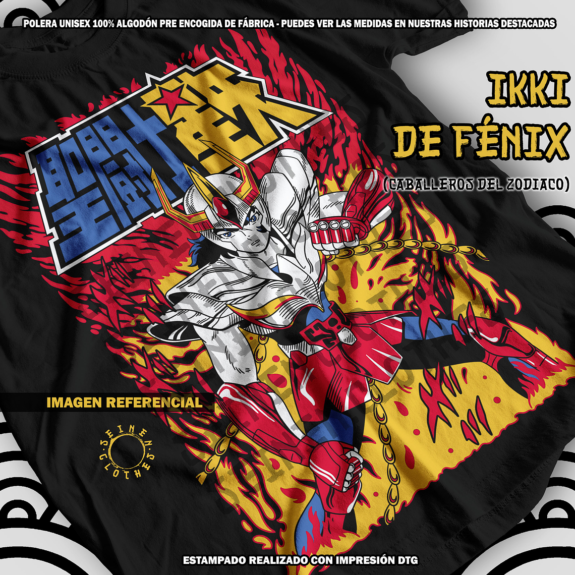 Polera Ikki De Fénix - Los Caballeros del Zodiaco [N] 1