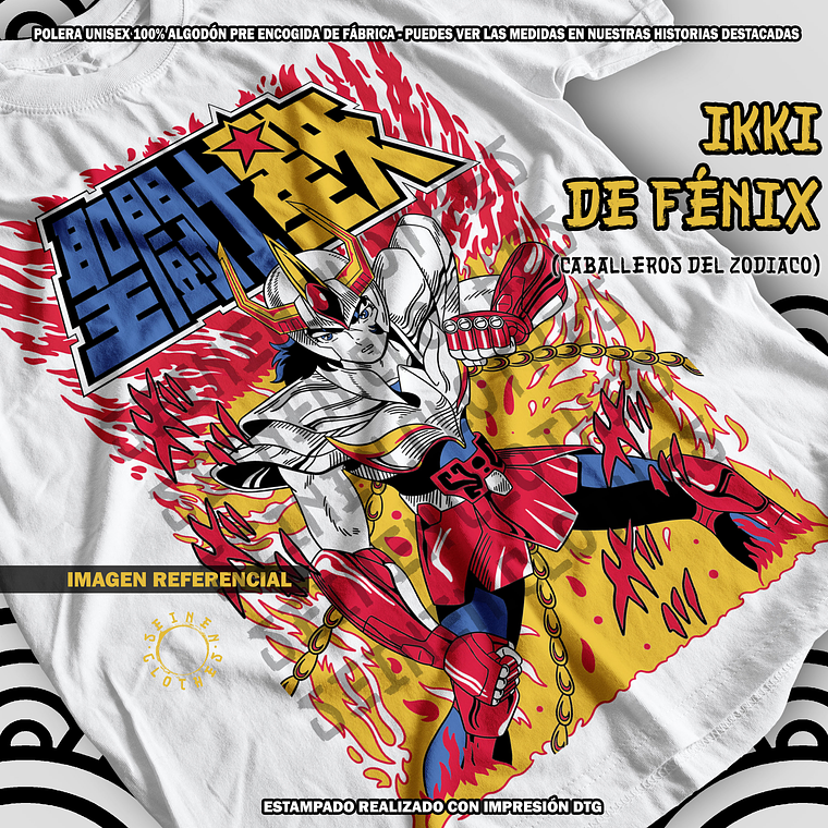 Polera Ikki De Fénix - Los Caballeros del Zodiaco [B] 1
