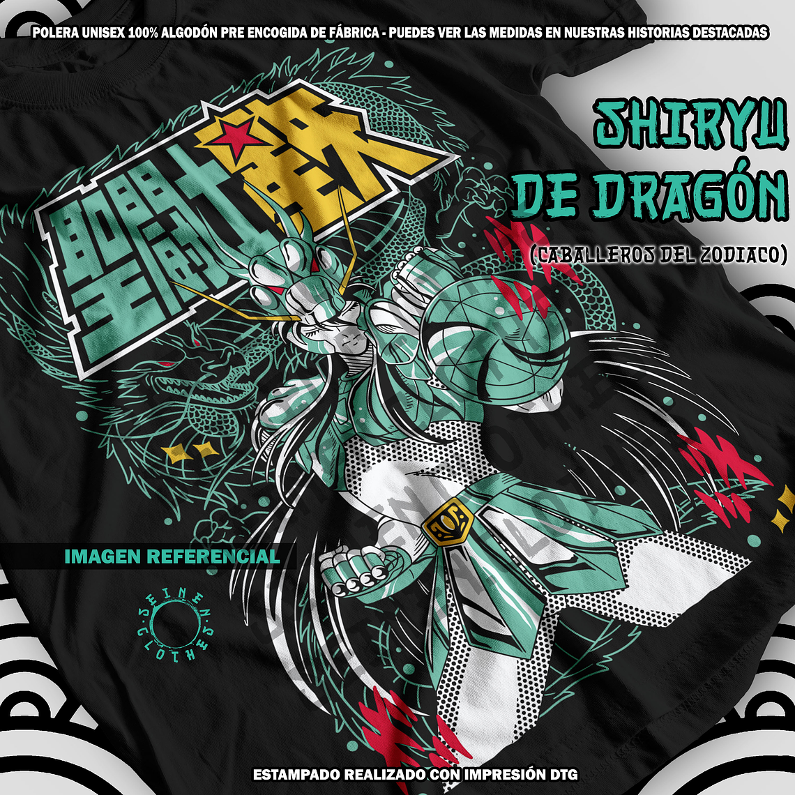 Polera Shiryu De Dragón - Los Caballeros Del Zodiaco [N] 1