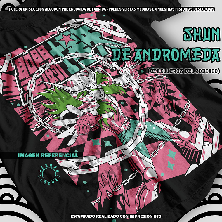 Polera Shun De Andromeda - Los Caballeros Del Zodiaco [N] 1