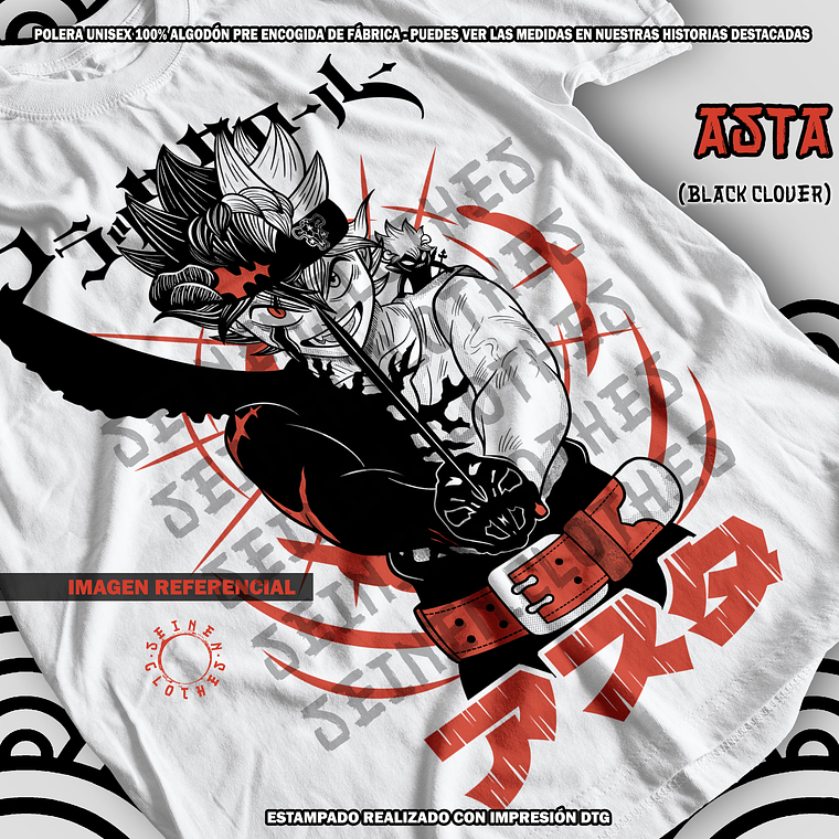 Polera Asta - Black Clover [B] 1
