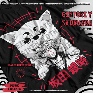 Polera Gintoki y Sadaharu - Gintama [N]
