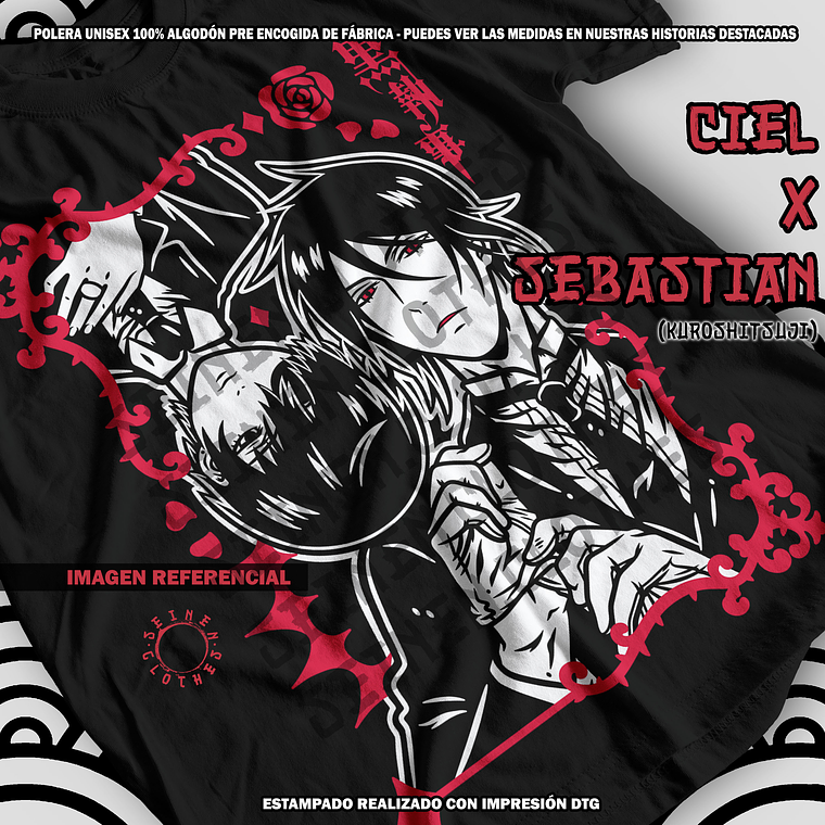 Polera Ciel x Sebastian - Kuroshitsuji (Black Butler) [N] 2