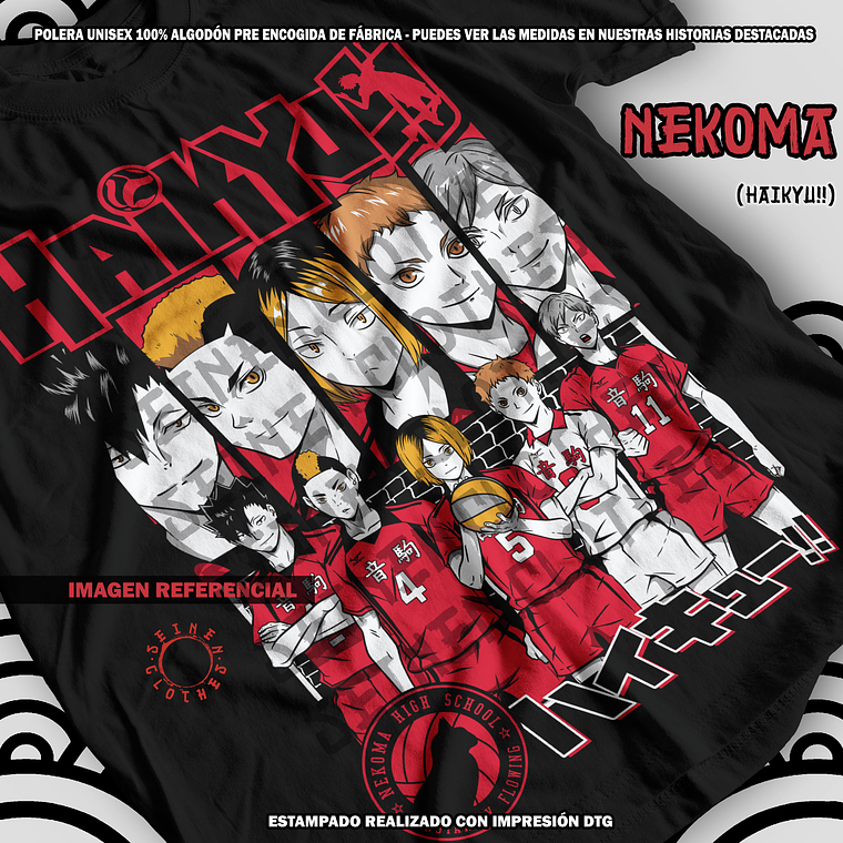 Polera Nekoma - Haikyu!! [N] 2