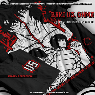 Polera Baki vs. Ohma - Hanma Baki vs Kengan Ashura [N]