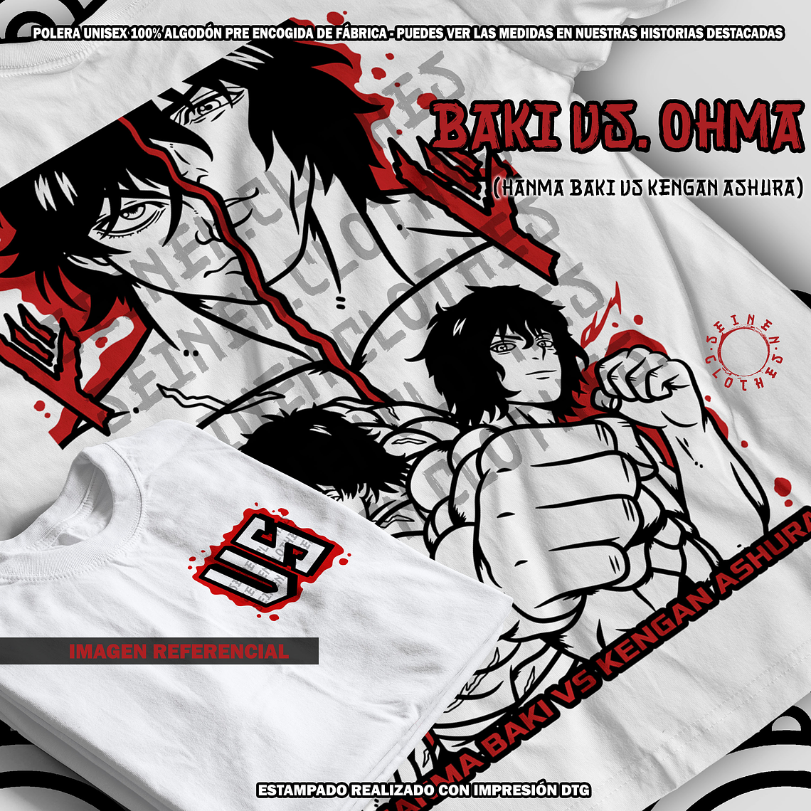 Polera Baki vs. Ohma - Hanma Baki vs Kengan Ashura [B] 1