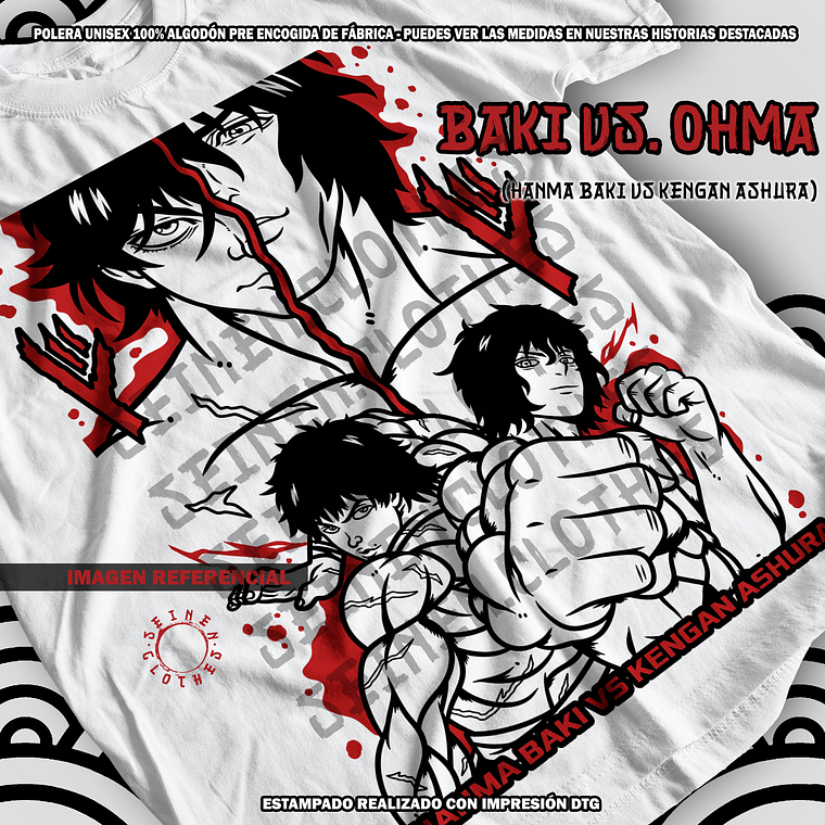 Polera Baki vs. Ohma - Hanma Baki vs Kengan Ashura [B] 2