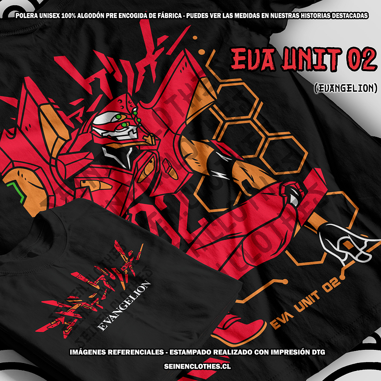 Polera Eva Unit 02 - Evangelion [N] 1