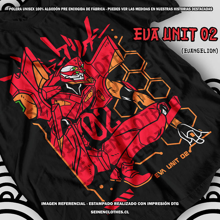 Polera Eva Unit 02 - Evangelion [N] 2