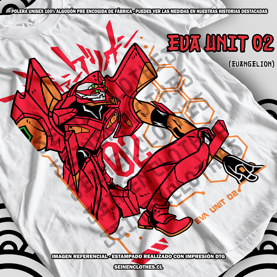 Polera Eva Unit 02 - Evangelion [B] 2