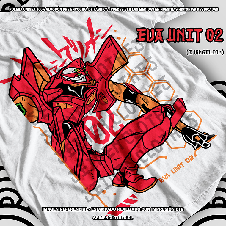 Polera Eva Unit 02 - Evangelion [B] 2