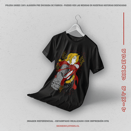 Polera Edward Elric 2 - Fullmetal Alchemist [N]