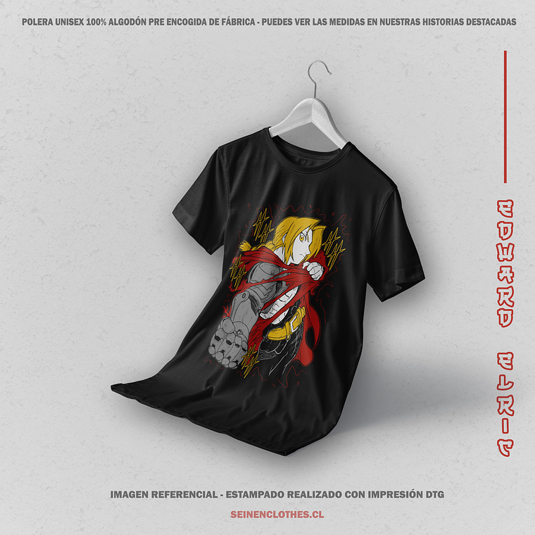 Polera Edward Elric 2 - Fullmetal Alchemist [N] 1